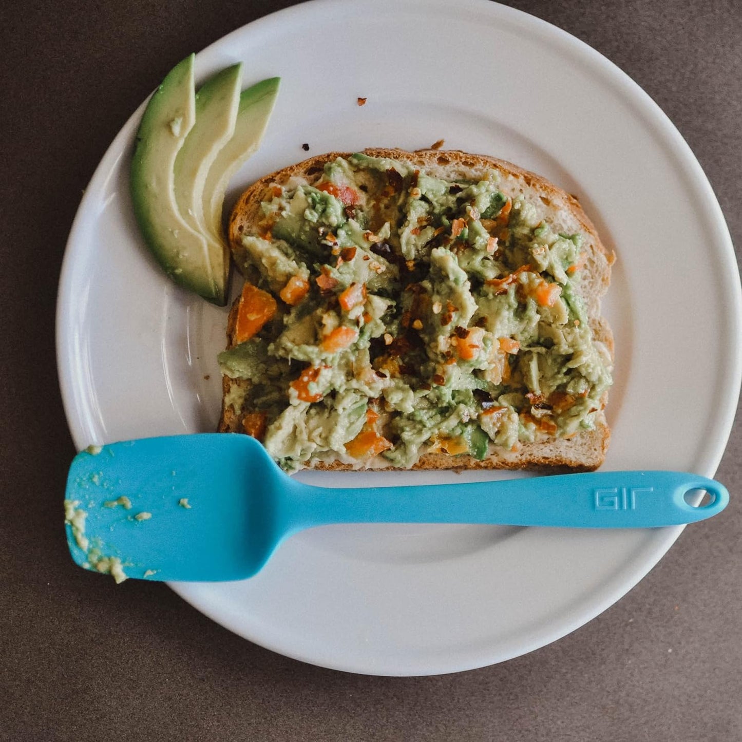 GIR: Get It Right Silicone Spoonula - Non-Stick Heat Resistant Silicone Scraper Spatula for Mixing, Serving, Scraping, Stirring, and More - 11 Inch, Red