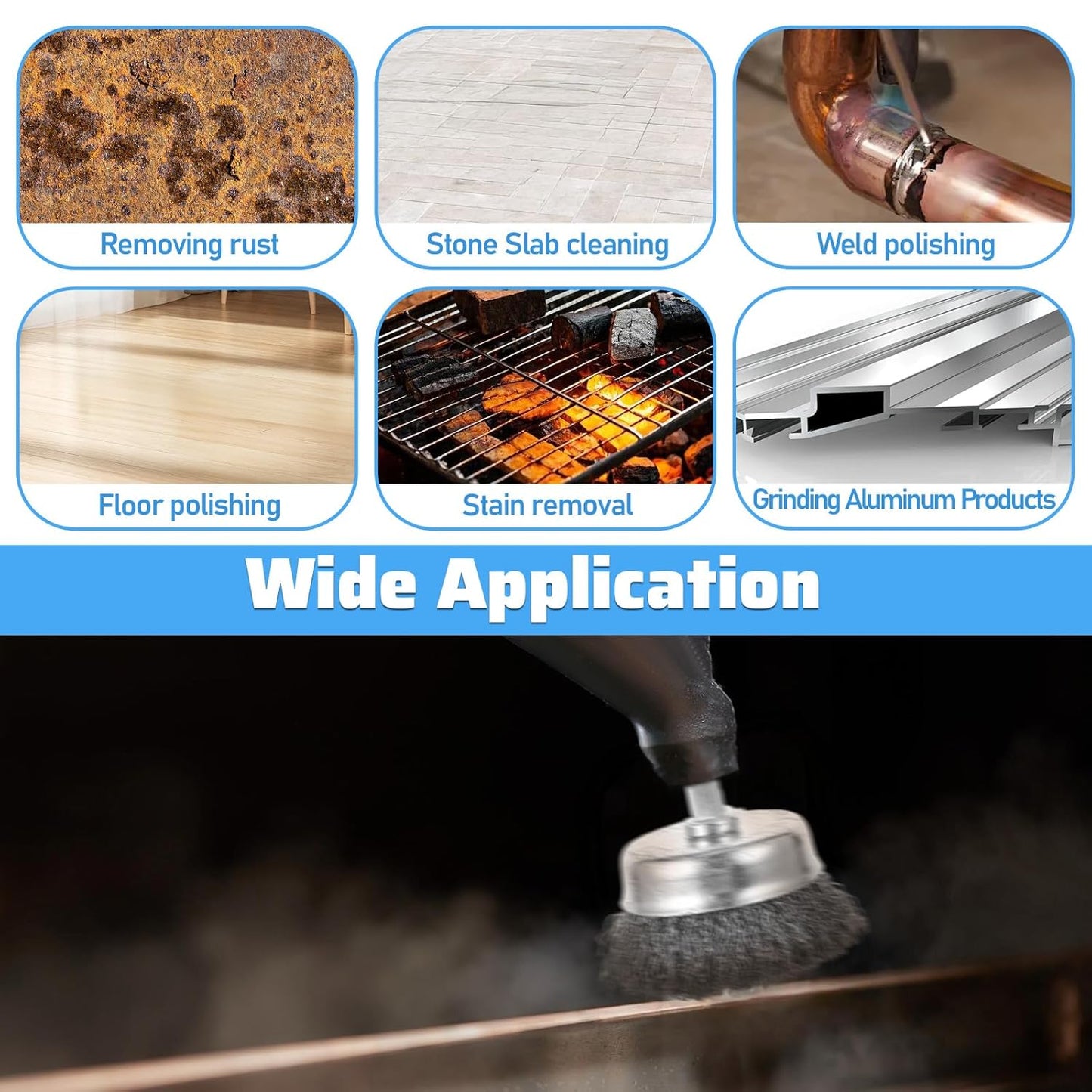 21 Packs Carbon Steel Wire Wheel Brush with 1/4-Inch Hex Shank Cup Pen Wheel Brush Set, Wire Brush for Drill for Rust Removal Scrub Surfaces Paint from Metal Wood