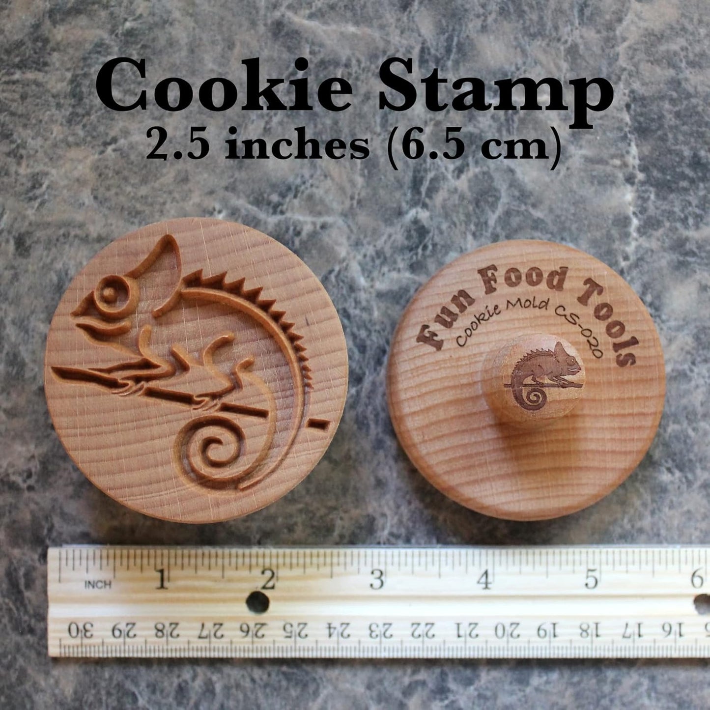 Wood Cookie Stamp, 2.5 Inch (Chameleon CS-020)
