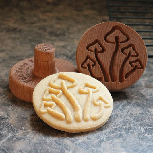 Wood Cookie Stamp, 2.5 Inch (Mushrooms CS-066)