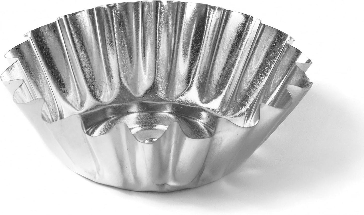 Muffin Cups for Kitchen Baking 2.36 Inch - Metal Egg Tart Molds for Baking, 30 Pcs - Reusable Mini Tart Tins and Cupcake