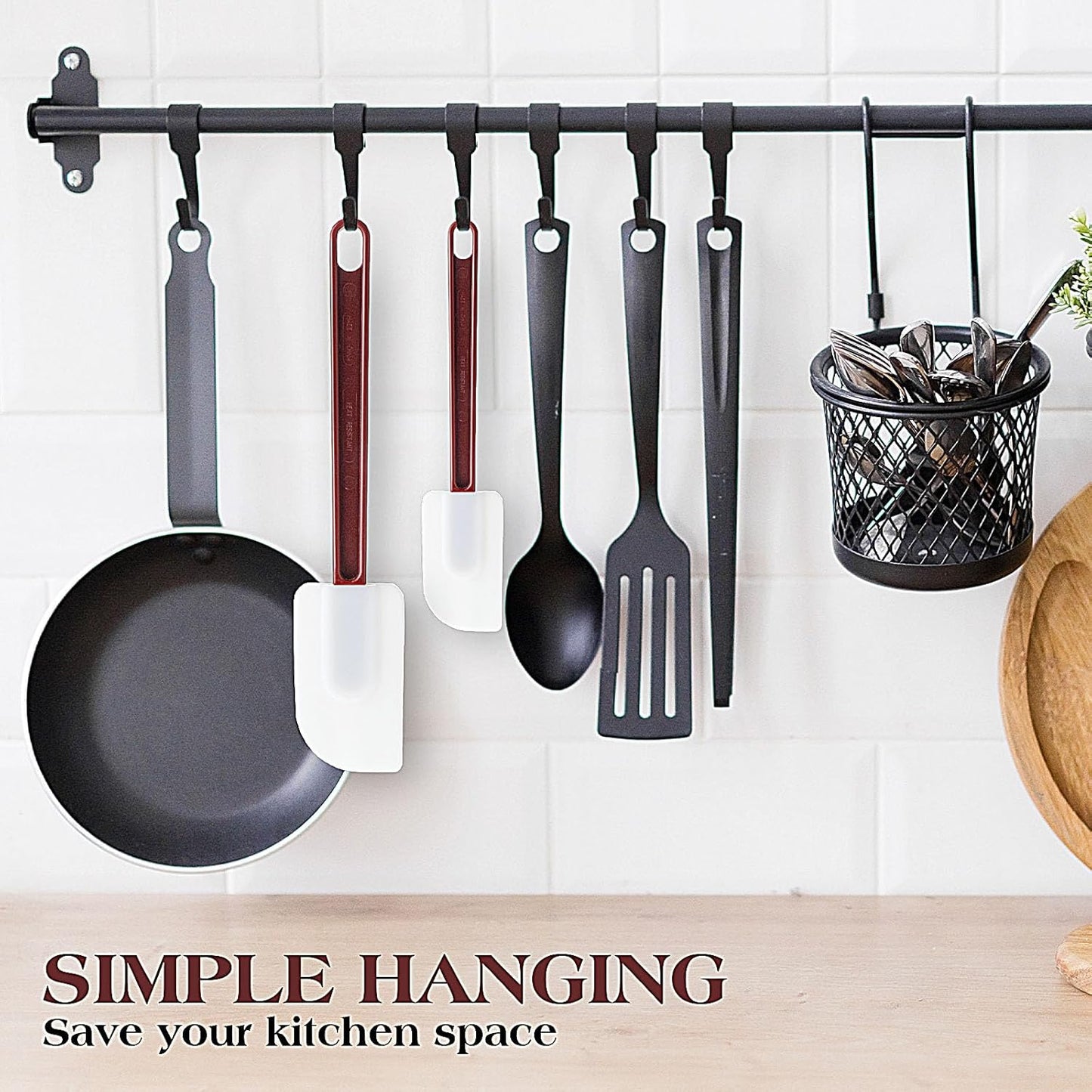 Set of 4 Silicone Spatula Rubber Spatulas Heat Resistant Silicone Spatulas High Temp Commercial Silicone Spatula for Kitchen Cooking Mixing Frying Spreading Baking, Dishwasher Safe