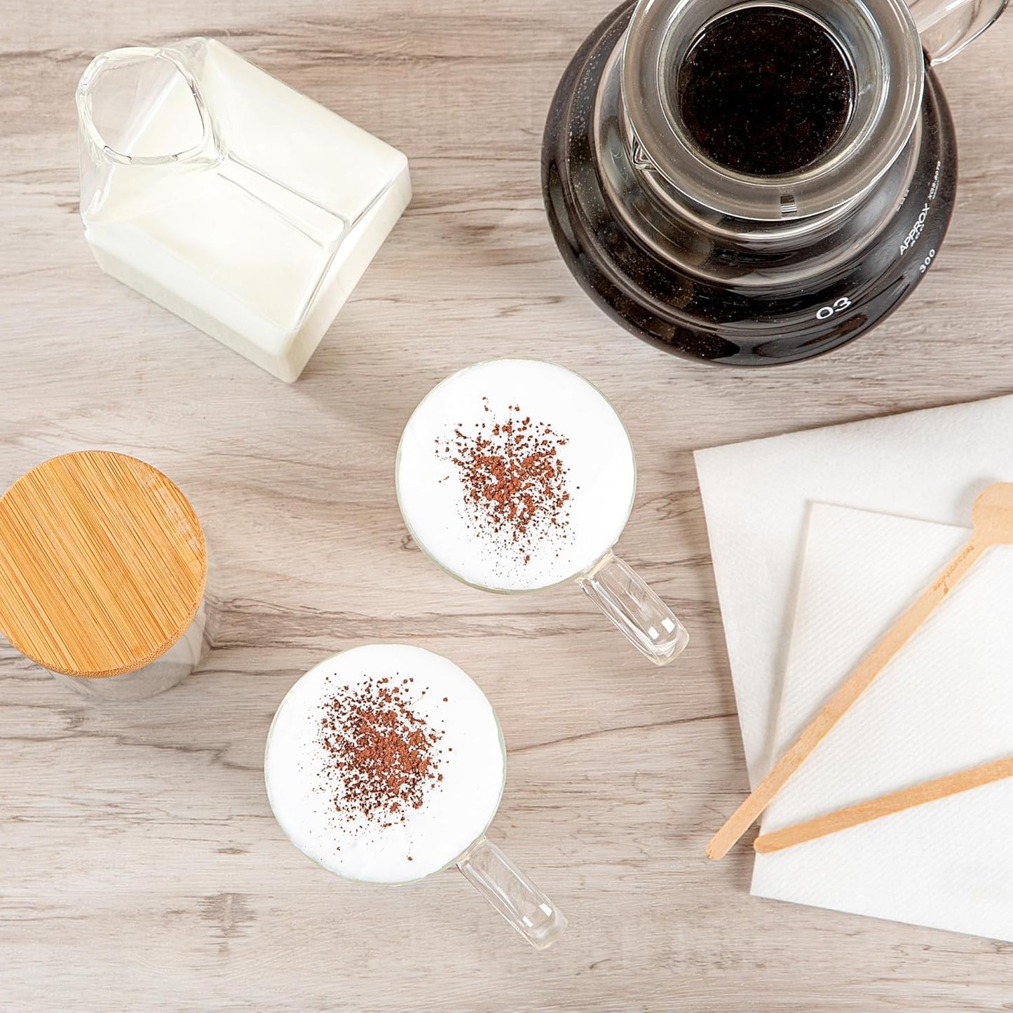 Restaurantware-Forma Professional 5.1 oz Double Wall Glass Mugs, 12 Insulated Coffee Mugs With Handle - Dishwashable, Reusable, Clear Glass Beverage Cups, Freezable, For Hot Or Cold Beverages