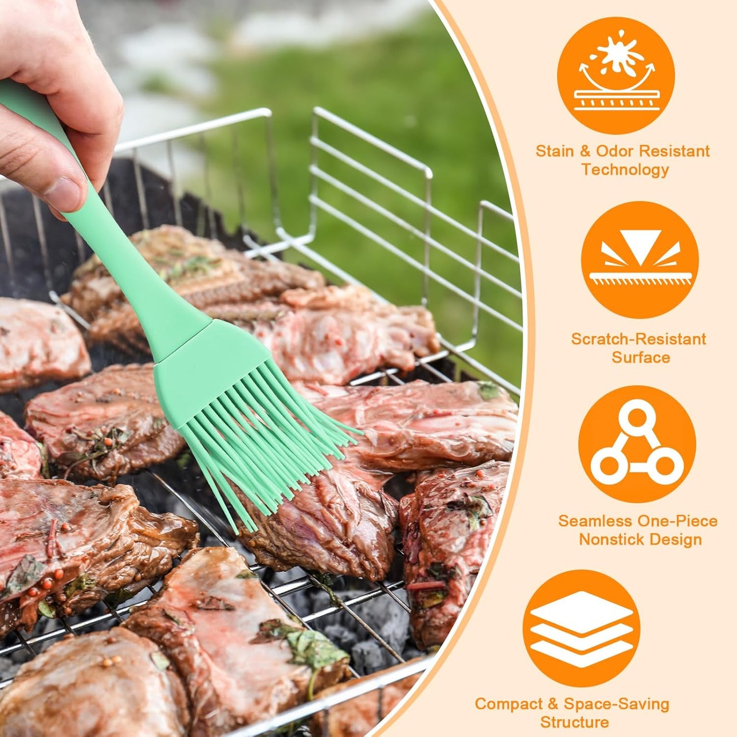 Boao 14 Pcs Heat-resistant Turkey Baster Cooking Set Includes 8 Pcs 11 Inch Turkey Baster, 2 Silicone Basting Brush, 4 Cleaning Brush for Thanksgiving Cooking, BBQ Grill, Baking Meat(Vibrant Color)