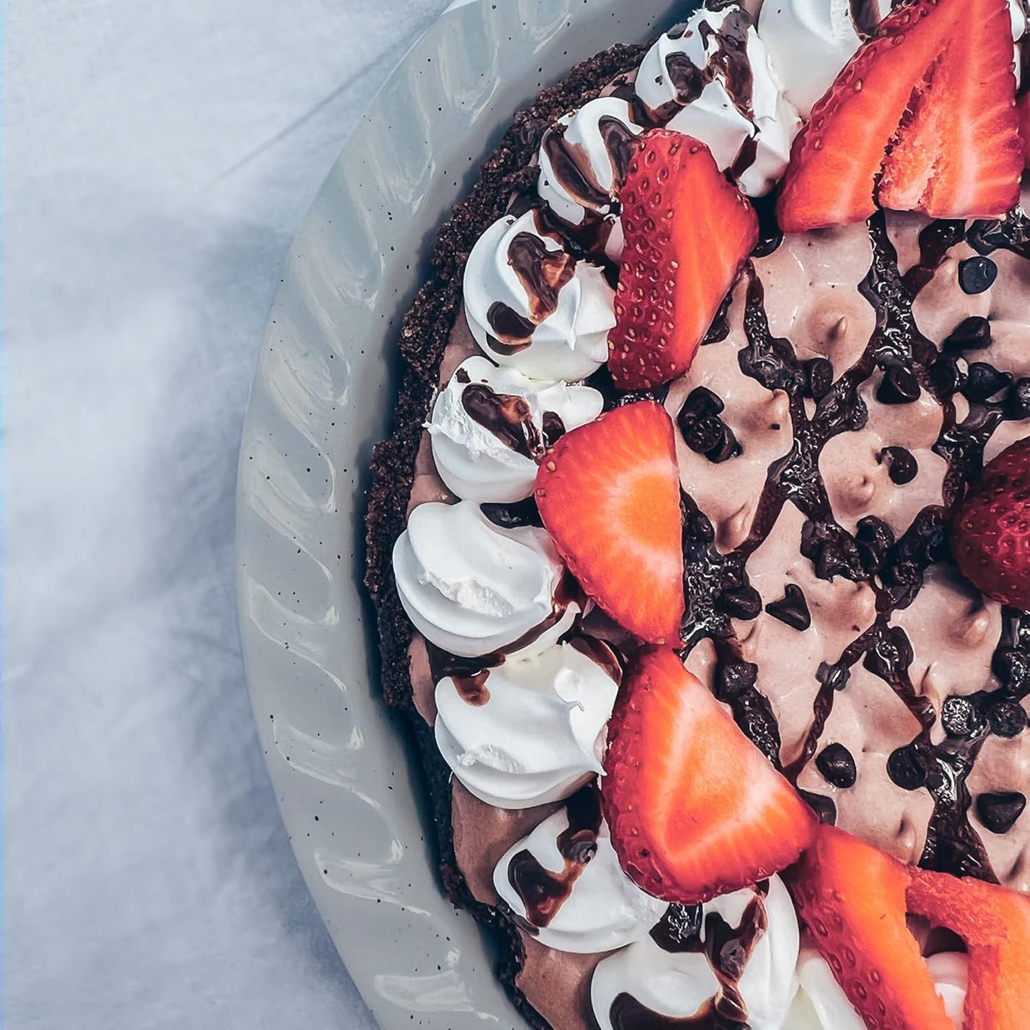 Mora Ceramics Classic 9 Inch Round Pie Pan Set of 2 - Earl Grey