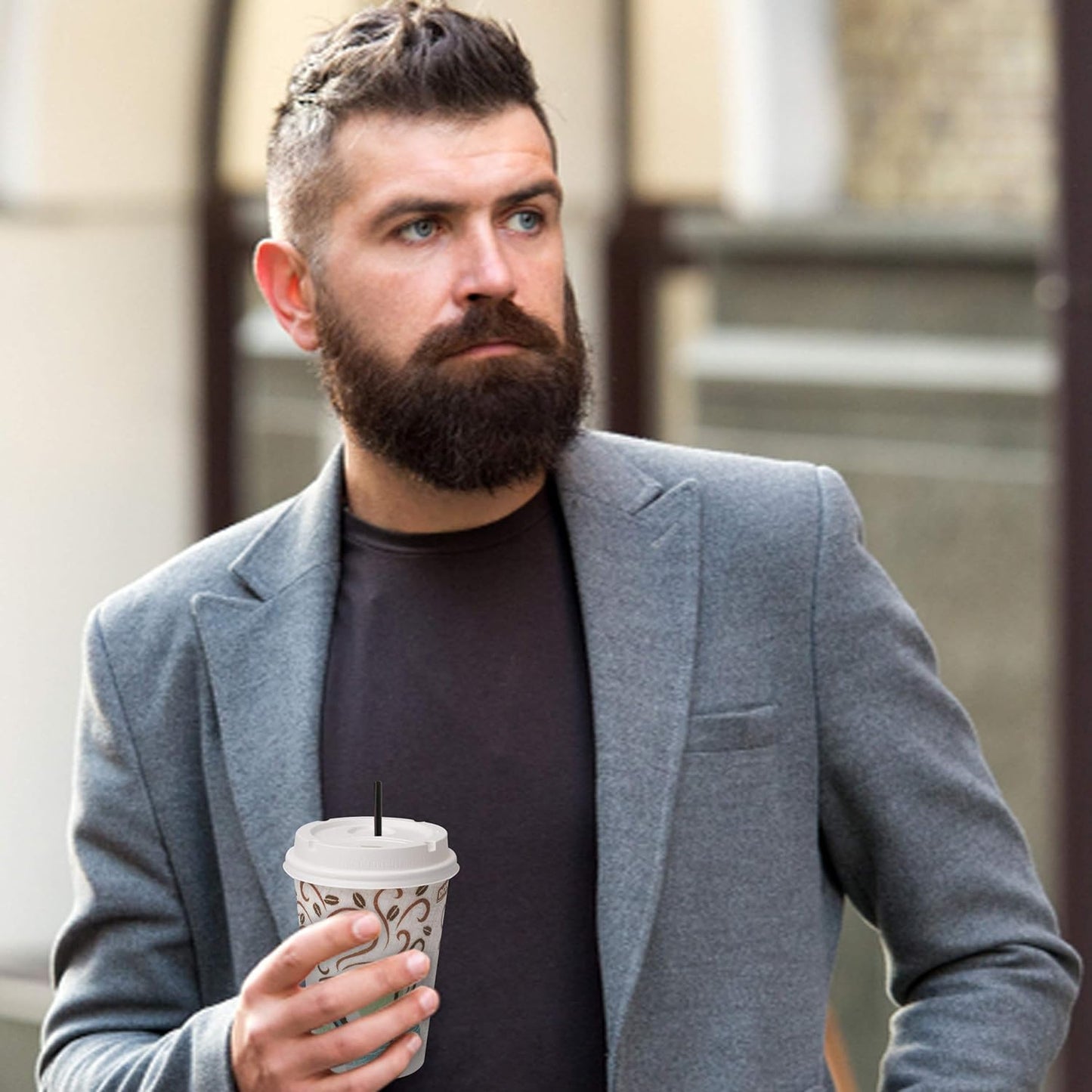 Crystalware, Plastic Stir Straw, Sip Stirrer, For Coffee and Cocktail, 7 1/2 Inches 1000/Box, Black