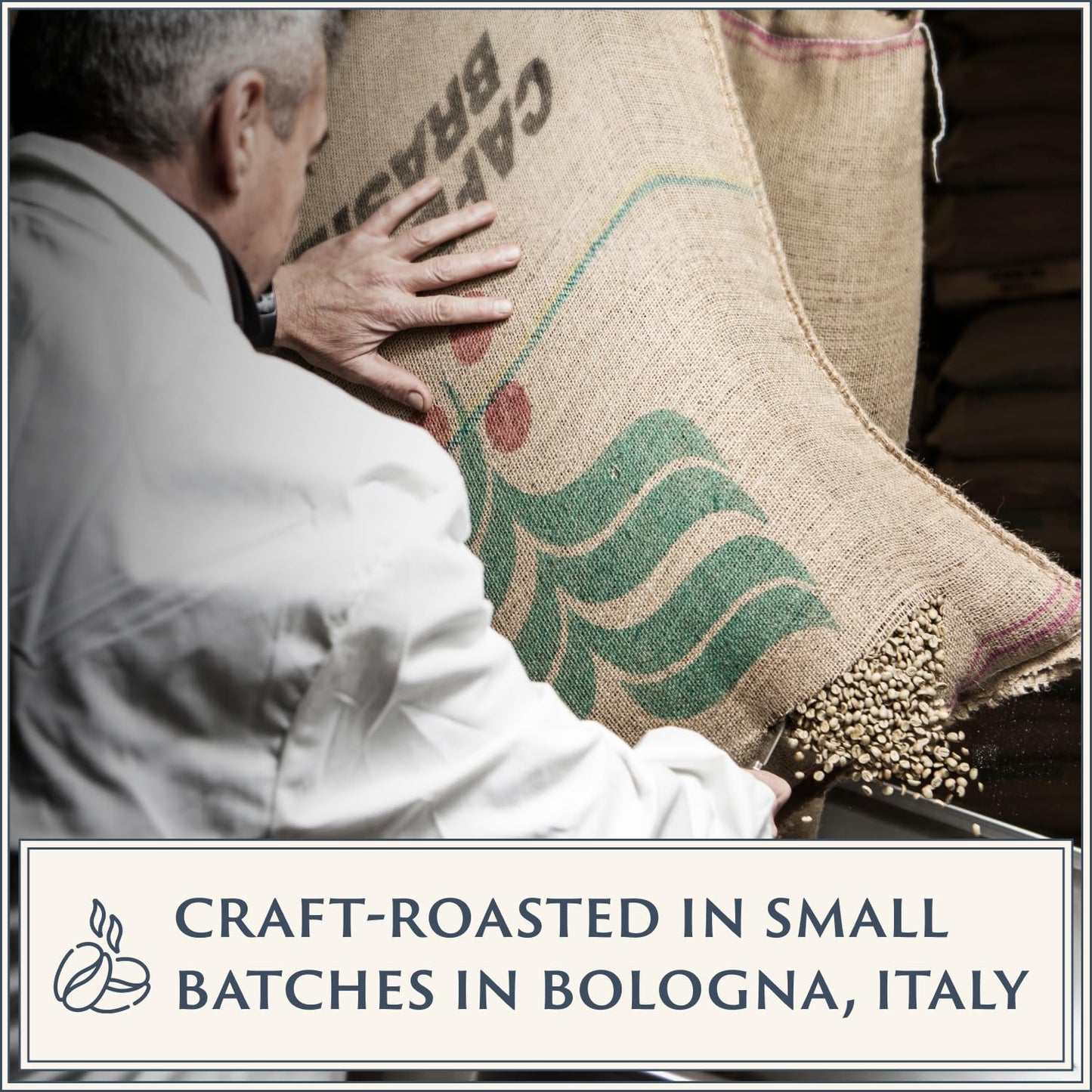 Filicori Zecchini Italian Espresso Beans – Whole Bean Coffee Medium Roast Arabica & Robusta Blend – Low Acidity, Slow Roasted – Delicato 2.2lb Bag