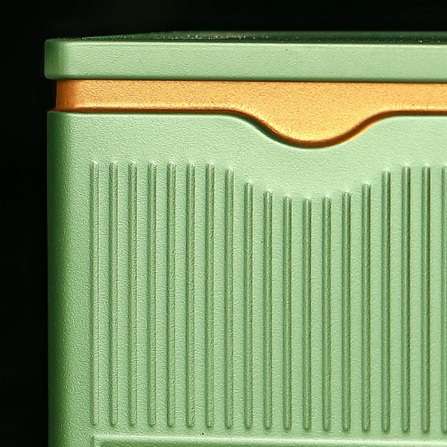 HAN SHENG Square Airtight Tea Tins - Green, Food Storage Containers for Loose Tea, Coffee, Spices (5.9"x3.4"x2.8")