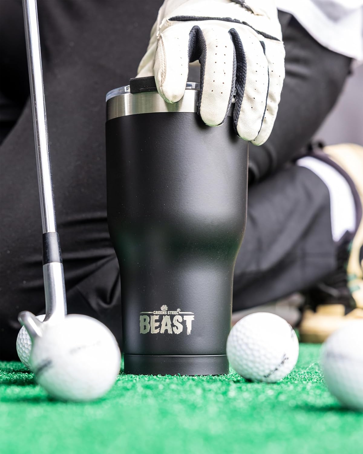 Beast 30 oz Tumbler Stainless Steel Vacuum Insulated Coffee Ice Cup Double Wall Travel Flask (Matte Black)