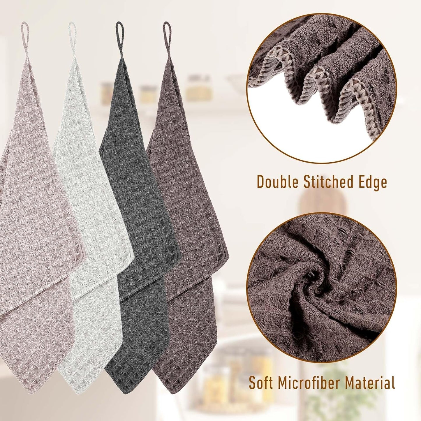 4 Pack Barista Microfiber Cloths 12”x12” Barista Towels Professional Cleaning Towels for Espresso Machines, Steam Wands Countertops Coffee Bar Accessories