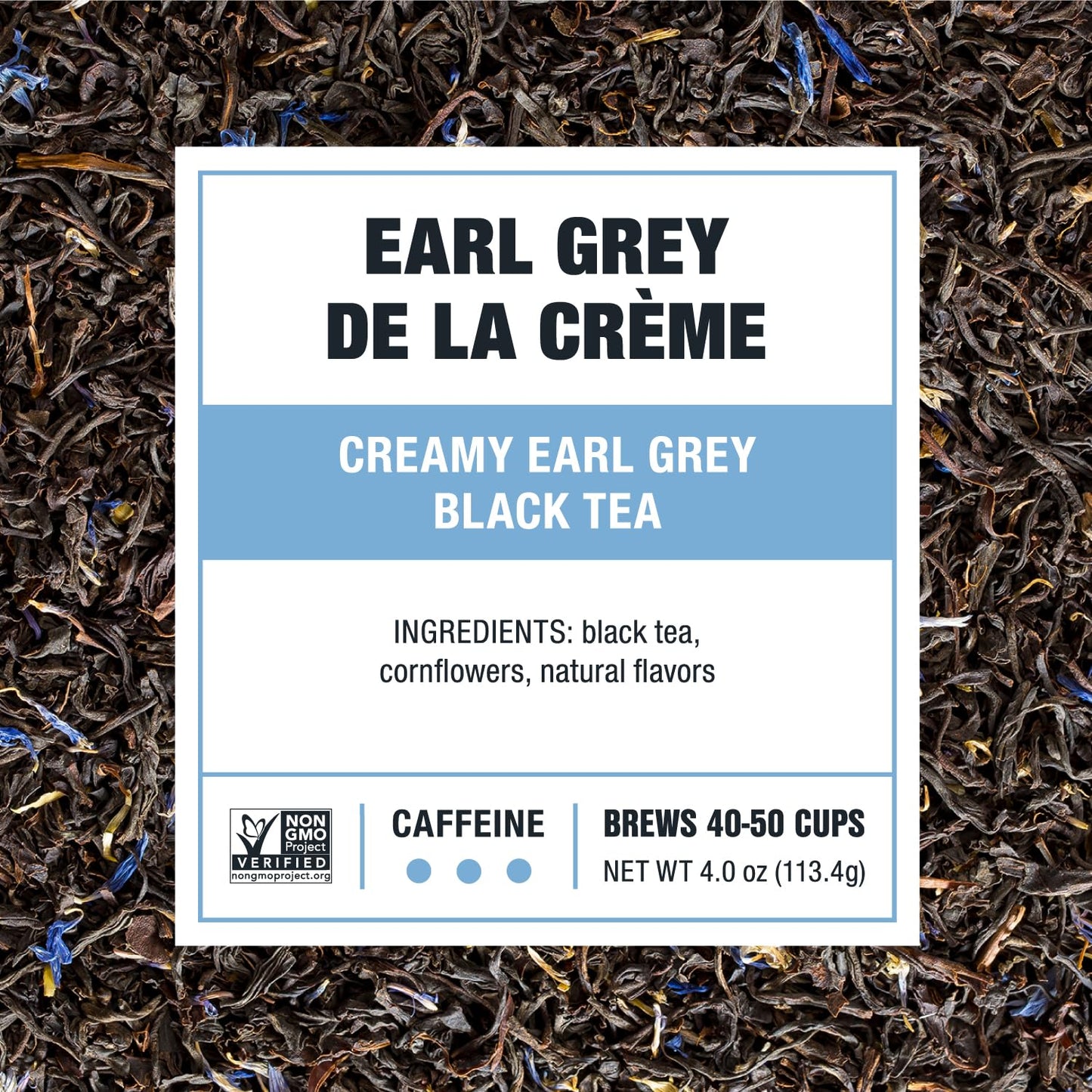 Tiesta Tea - Earl Grey de la Crème, Loose Leaf, Creamy Earl Grey Black Tea, Premium Blend, Caffeinated Black, Make Hot or Iced Brews Up to 50 Cups, 4 Ounce Refillable Tin