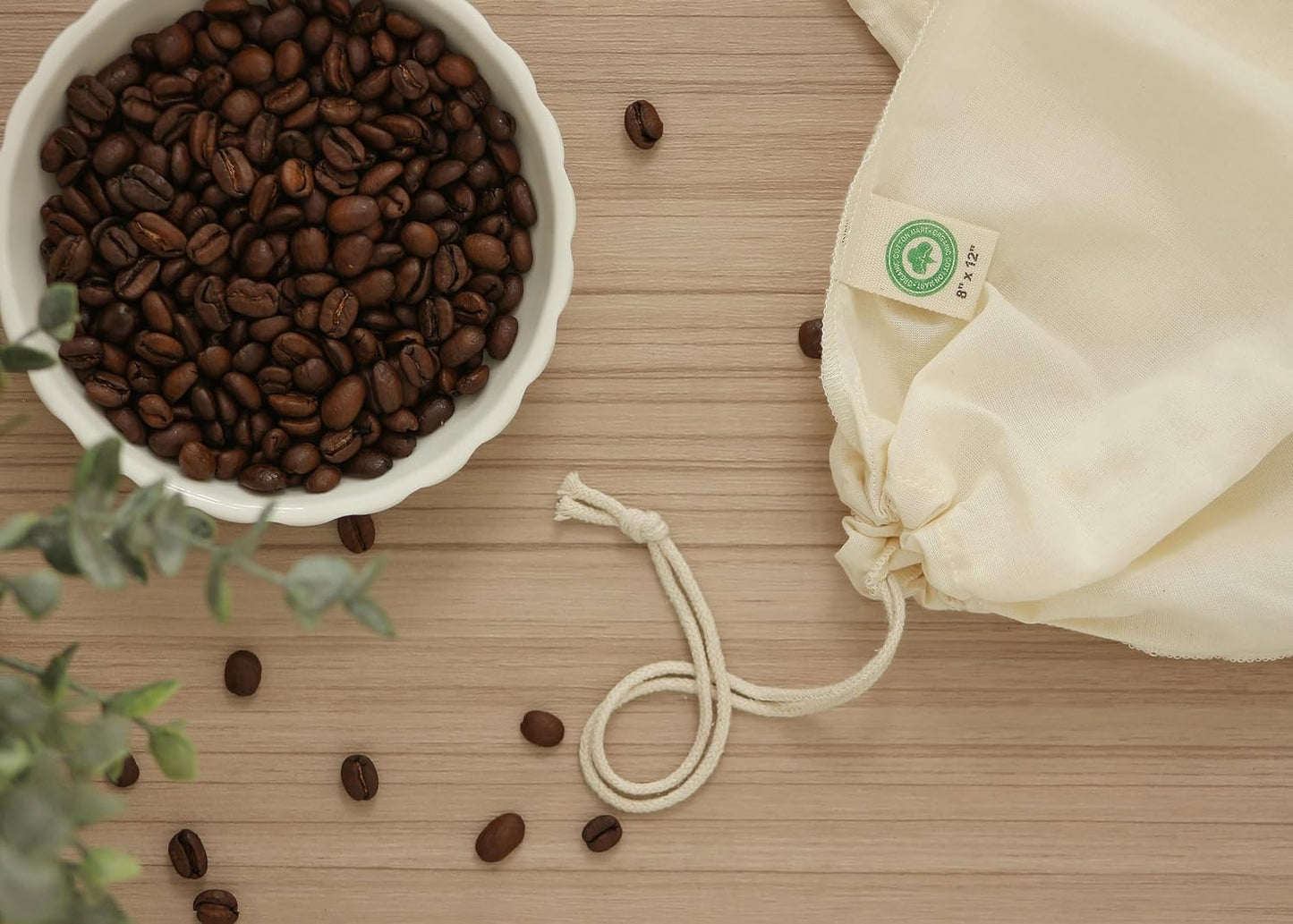 3 Pack Reusable Cold Brew Coffee Bags - 100% Organic Cotton Reusable Cold Brew Coffee Filters Bags - Large Coffee Sock Filters - Mason Jar Cold Brew Bags - Washable Coffee Filter Pouch (Large 12"x8")