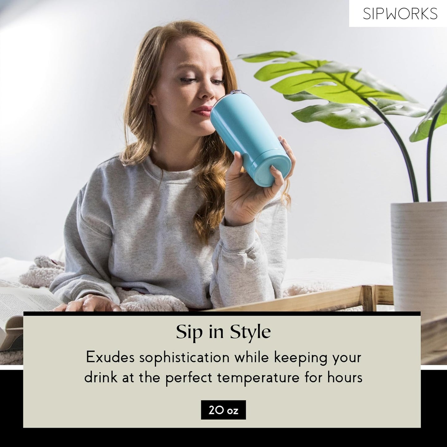 Stainless Steel Coffee Tumblers with Lids - 20z Double Walled Vacuum Insulated for Hot & Cold Drinks - Spill Resistant Travel Tumbler - Rose Gold