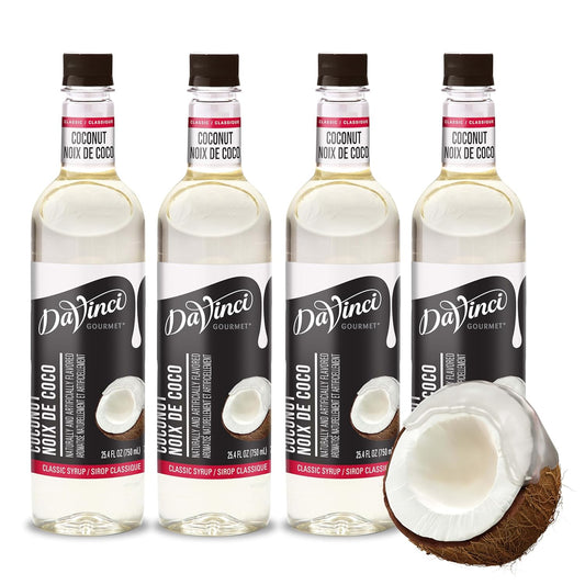 DaVinci Gourmet Classic Coconut Syrup, 25.4 Fluid Ounces (Pack of 4)
