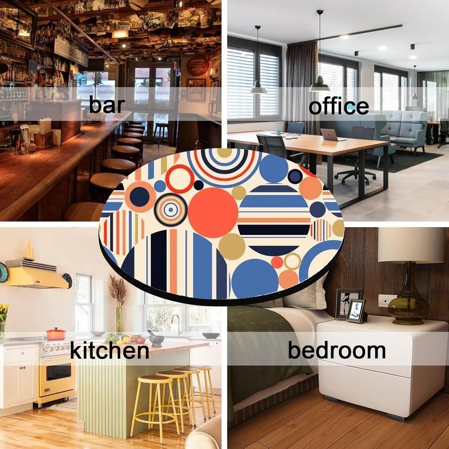 80 PCS Sublimation Blank Cup Coasters Bulk, 4x4 Inch Round Blank Cup Mat Rubber for Sublimation Transfer Heat Press Printing DIY Crafts