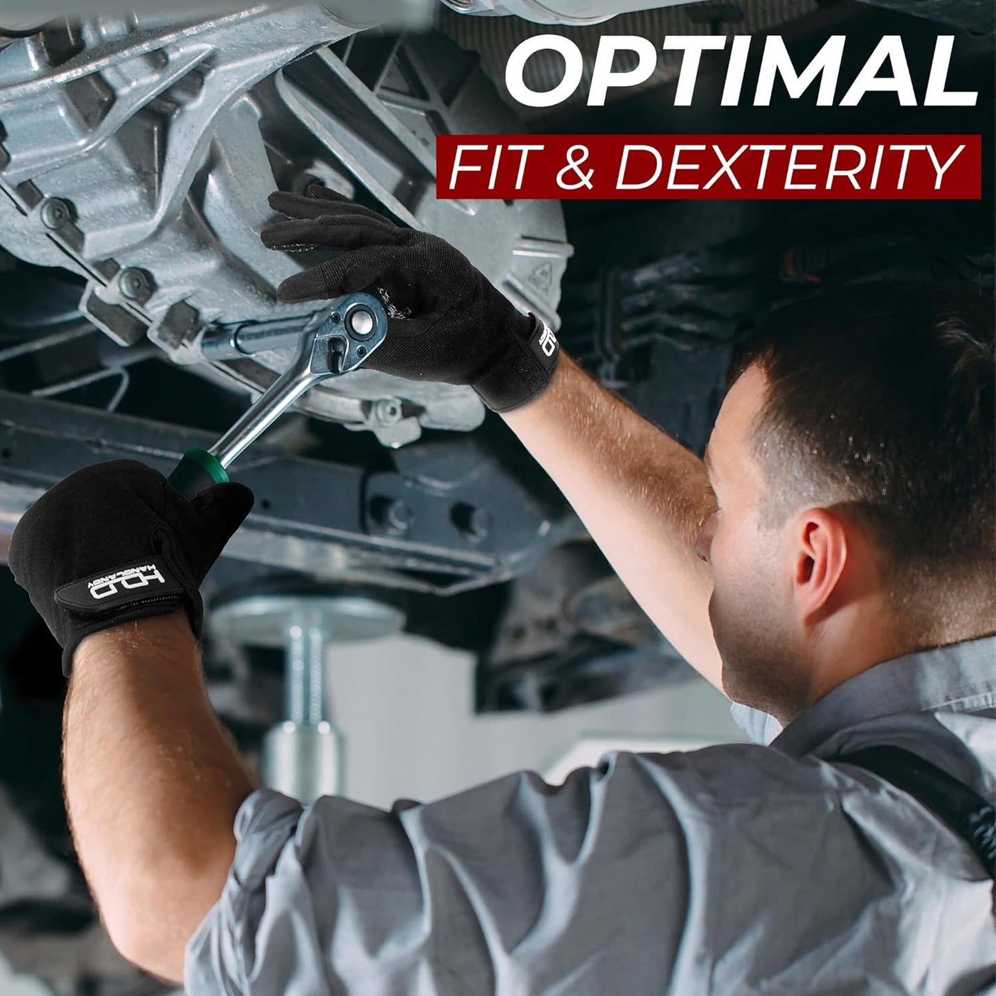 HANDLANDY Work Gloves for Men & Women, Utility Mechanic Working Gloves Touch Screen, Flexible Yard Work Gloves