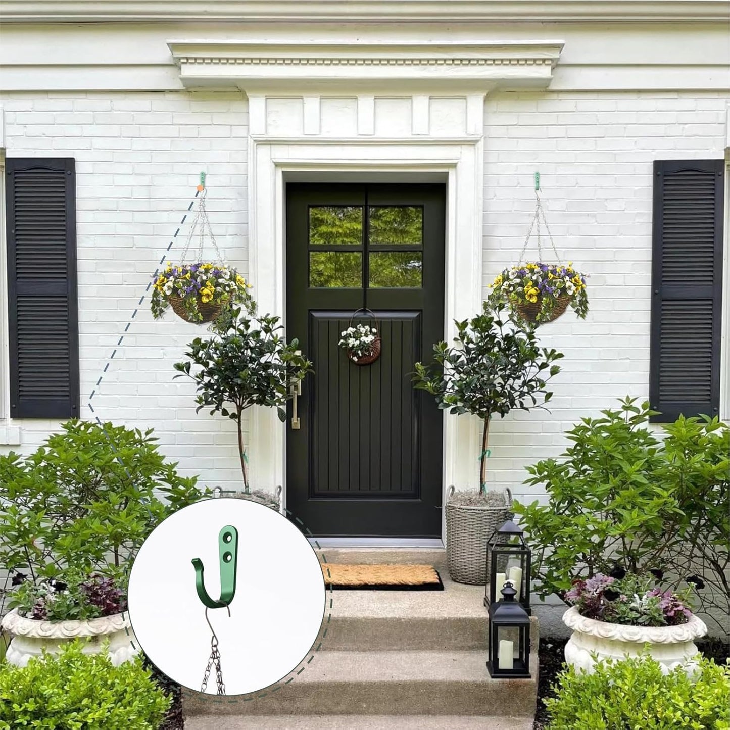 20PCS Heavy Duty Metal Wall Hooks, Coat Hooks for Hanging - with 40 Screws for Coats Towels Backpacks - Mint Green