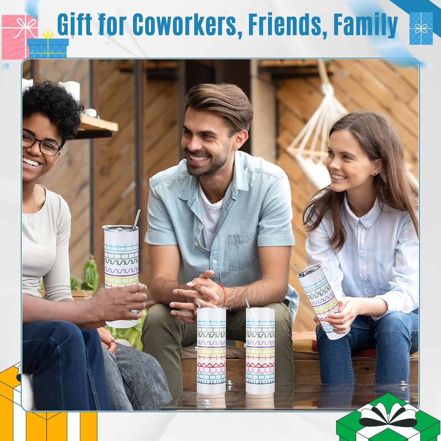 Geiserailie Hidden Message Tumbler Coffee Travel Insulated Mug Skinny Tumbler with Lid and Straw Gift Cup for Bestie Friend Coworker(20 oz)