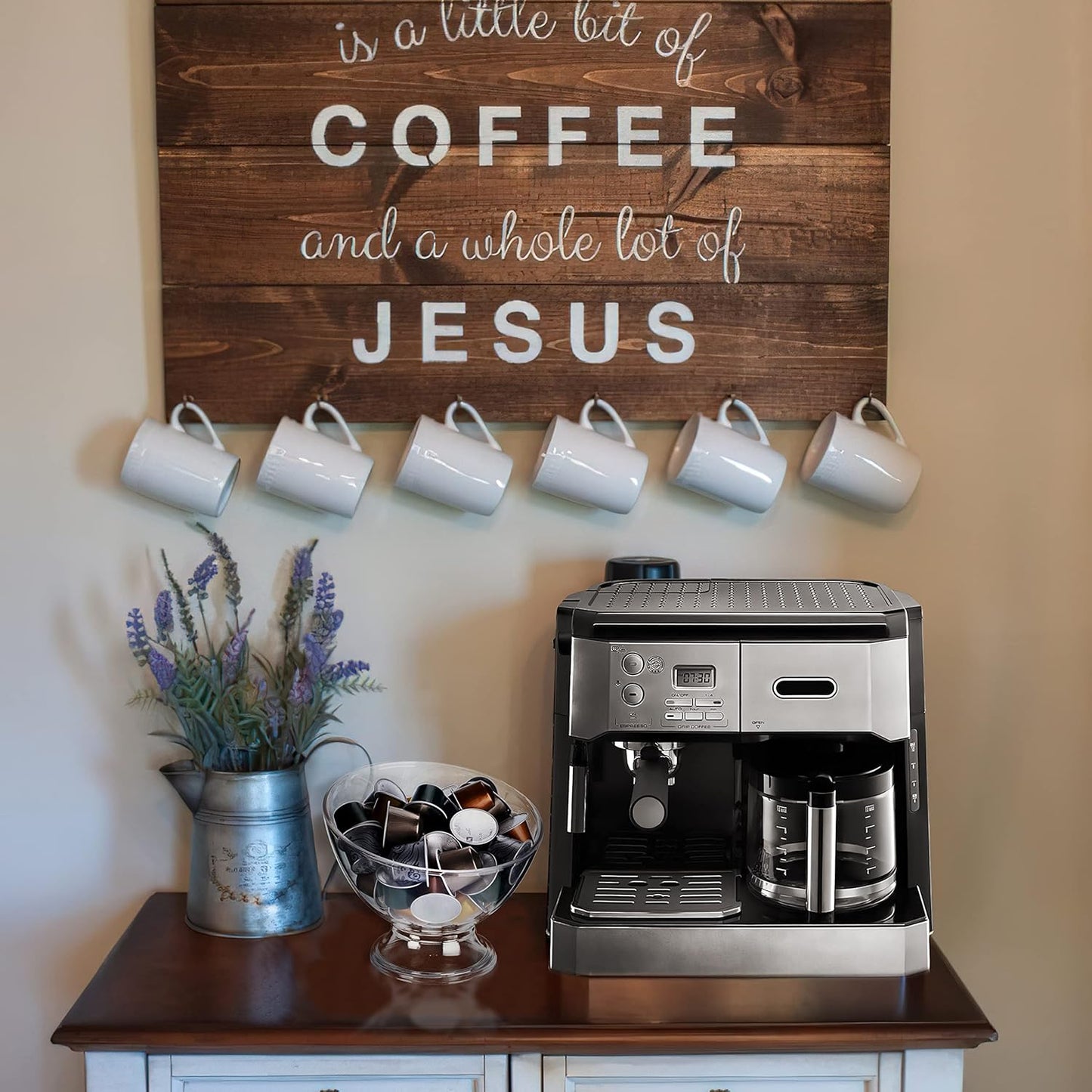 MOLFUJ Coffee Pod Holder, Clear K Cup Holder Plastic, Espresso Pod Holders for Counter Small, Pod Storage for K Cups, Vertuo Capsule Creamer Organizer for Coffee Bar