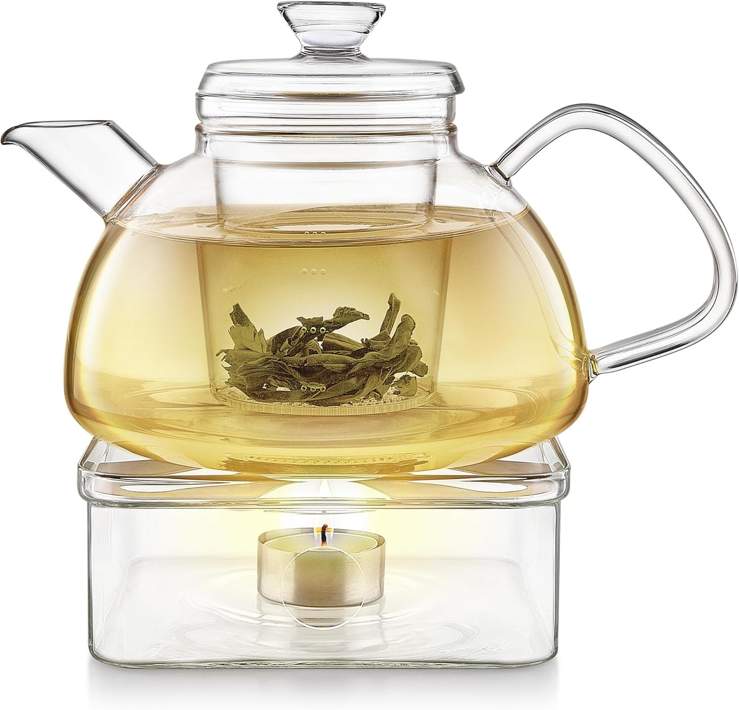 Teabloom Innovative Filtered Borosilicate Glass Teapot With Microdot Whole Leaf Tea Glass Infuser, 40 ounces – A Pure & Immersive Tea Experience – Tea Purist's Choice
