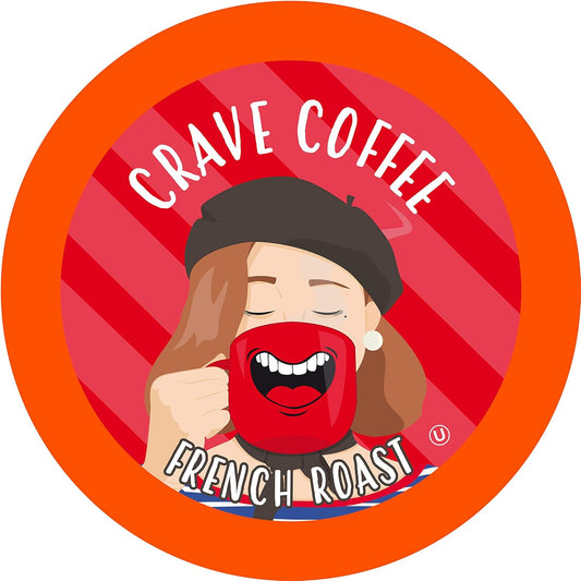 Crave Beverages French Roast - Dark Roast Coffee Pods, for Keurig K Cup Brewers, 40 Count