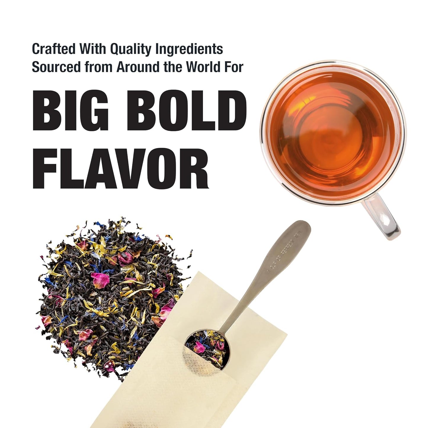 Tiesta Tea - Victorian Earl Grey, Loose Leaf, Floral Earl Grey Black Tea, Premium Blend, High Caffeinated Black, Make Hot or Iced Brews Up to 25 Cups, 1.8 Ounce Resealable Pouch