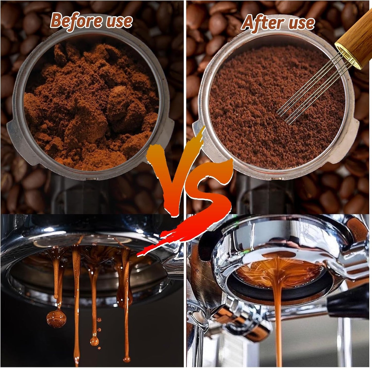 22Pcs Espresso Accessories Kit, 51mm Tamper Tool Espresso, Coffee Tamper with Espresso WDT Tool, Tamper Mat, Coffee Stirrer, Frothing Pitcher, Latte Art Pen and 16 Coffee Stencils, Latte Art Kit