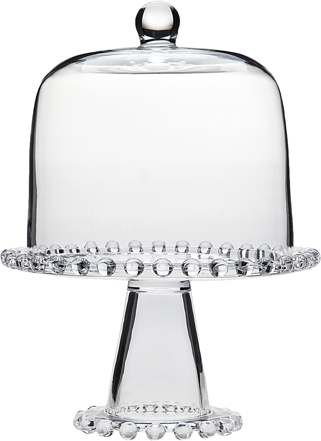Godinger Cake Stand with Dome, Cake Platter with Dome, Pastry Stand, Dessert Stand, 8.5in