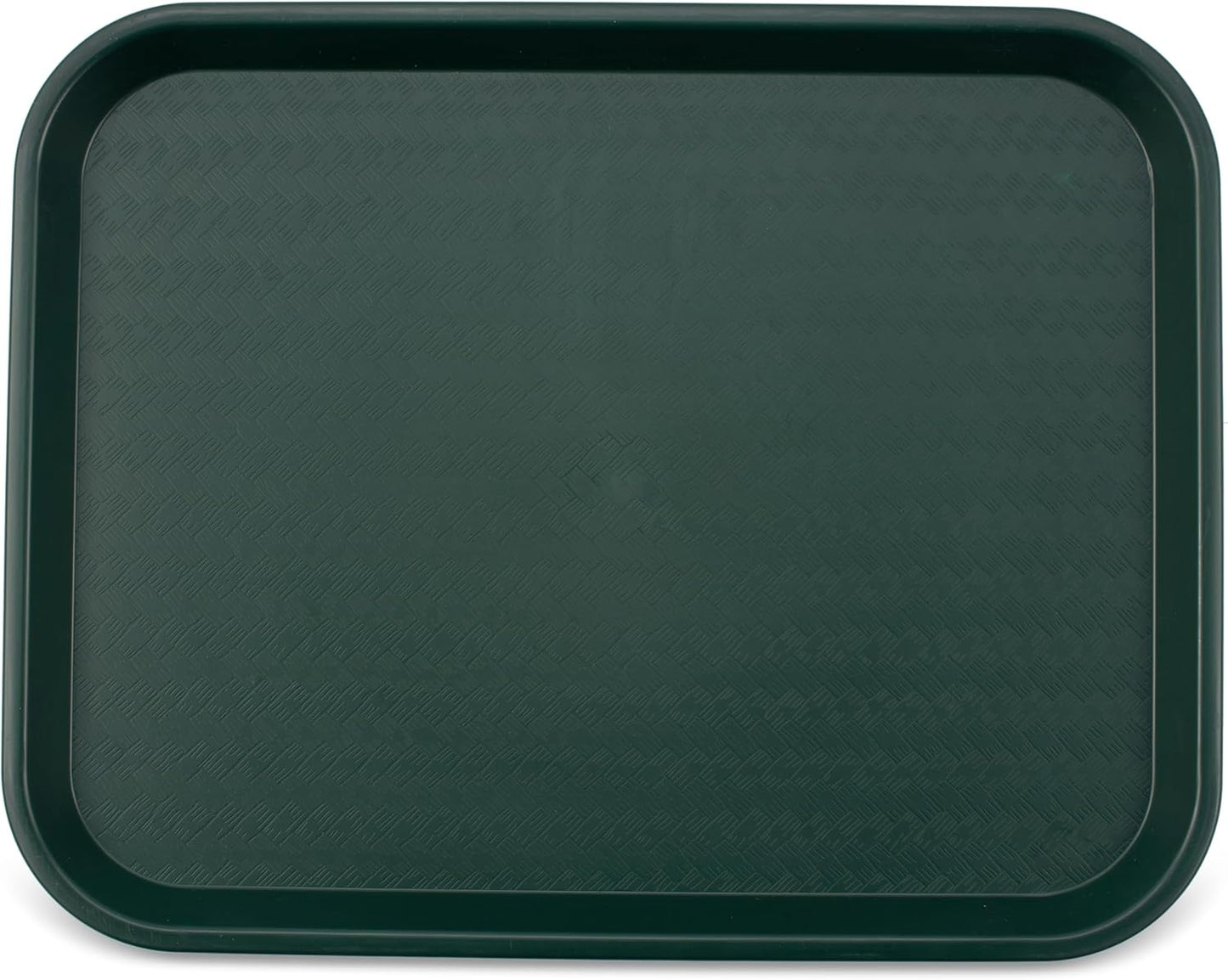 Carlisle FoodService Products Cafe Fast Food Cafeteria Tray with Patterned Surface for Cafeterias, Fast Food, And Dining Room, Plastic, 17.87 X 14 X 0.98 Inches, Forest Green