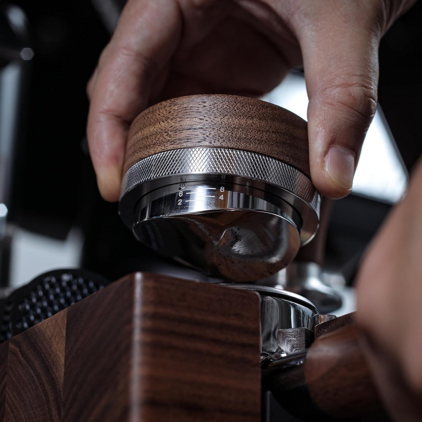 54mm Espresso Tools Kit Walnut Breville Accessories Includes Espresso Shaker, Spring Loaded Coffee Tamper, Leveling Tool, Bottomless Portafilter 54mm and Espresso Stirring Tool