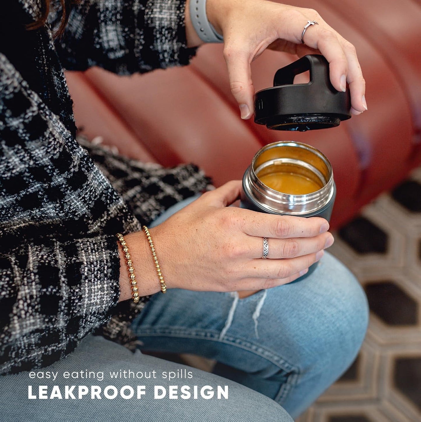 Simple Modern Food Jar for Hot Food | Reusable Stainless Steel Vacuum Insulated Leak Proof Lunch Storage for Smoothie Bowl, Soup, Oatmeal | Provision Collection | 12oz | Winter White