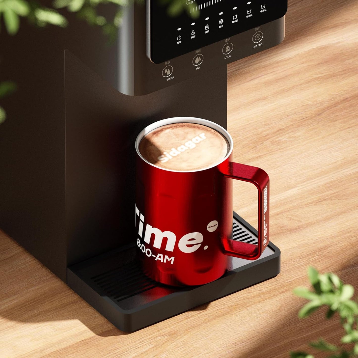 Sidagar+ 18 OZ z Stainless Steel Insulated Coffee Mug with Handle and Lid, Double Wall Vacuum Travel Mug, Tumbler Cup with Sliding Lid, Resuable Insulated Coffee Tumbler, Red