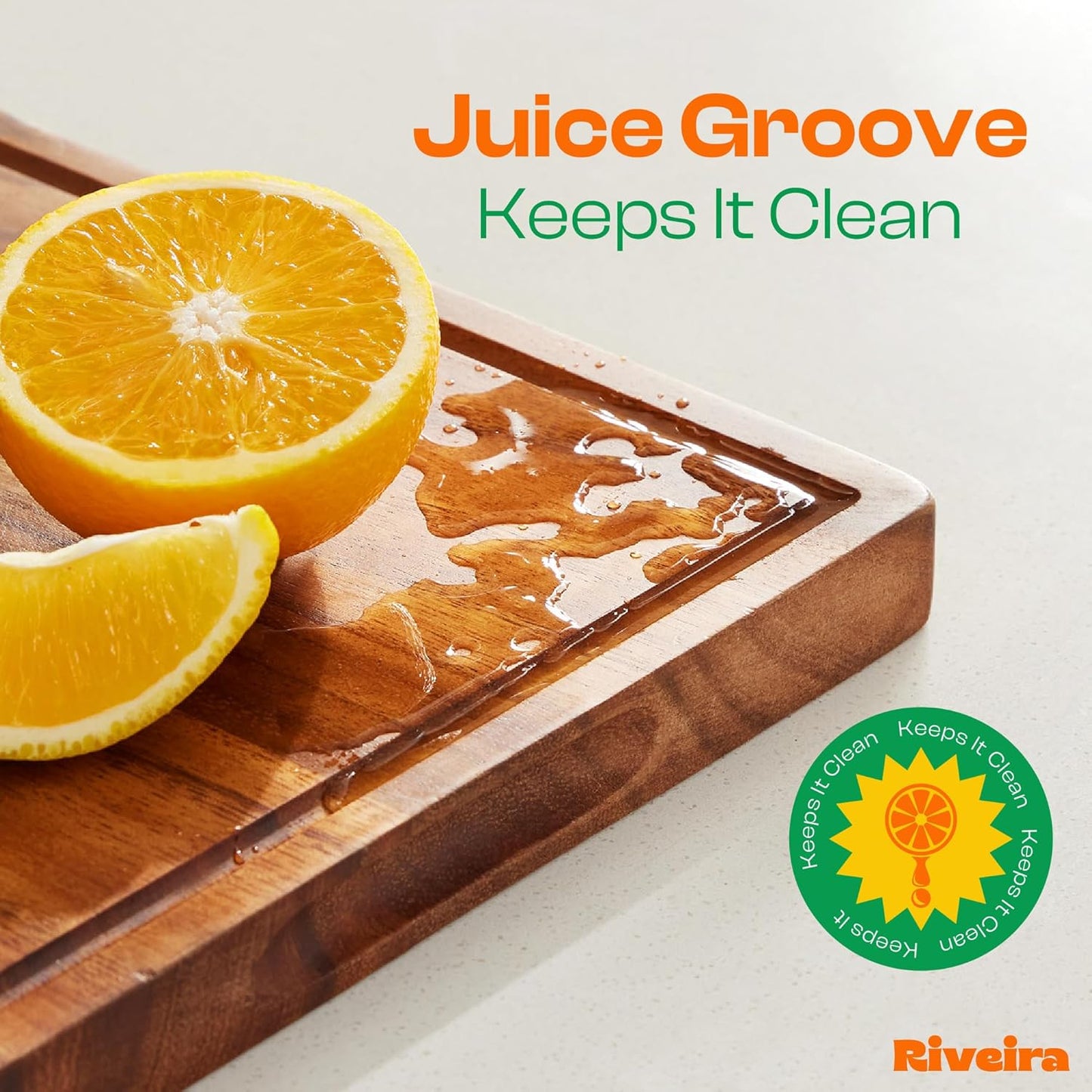 Riveira Walnut Wood Cutting Board – Versatile And Durable: Set Of 2 Pcs Rectangular Wooden Cutting Board – Natural Wooden Cutting Boards For Kitchen – Complete Walnut Wooden Chopping Board