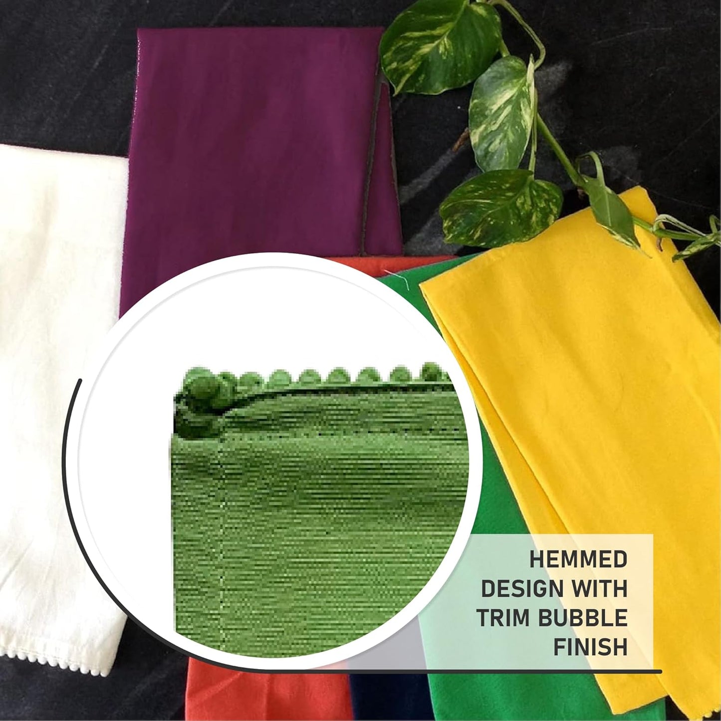 TARAN LIVING Cotton Kitchen Cloths - Assorted (2), Pack of 6 (18"x28")