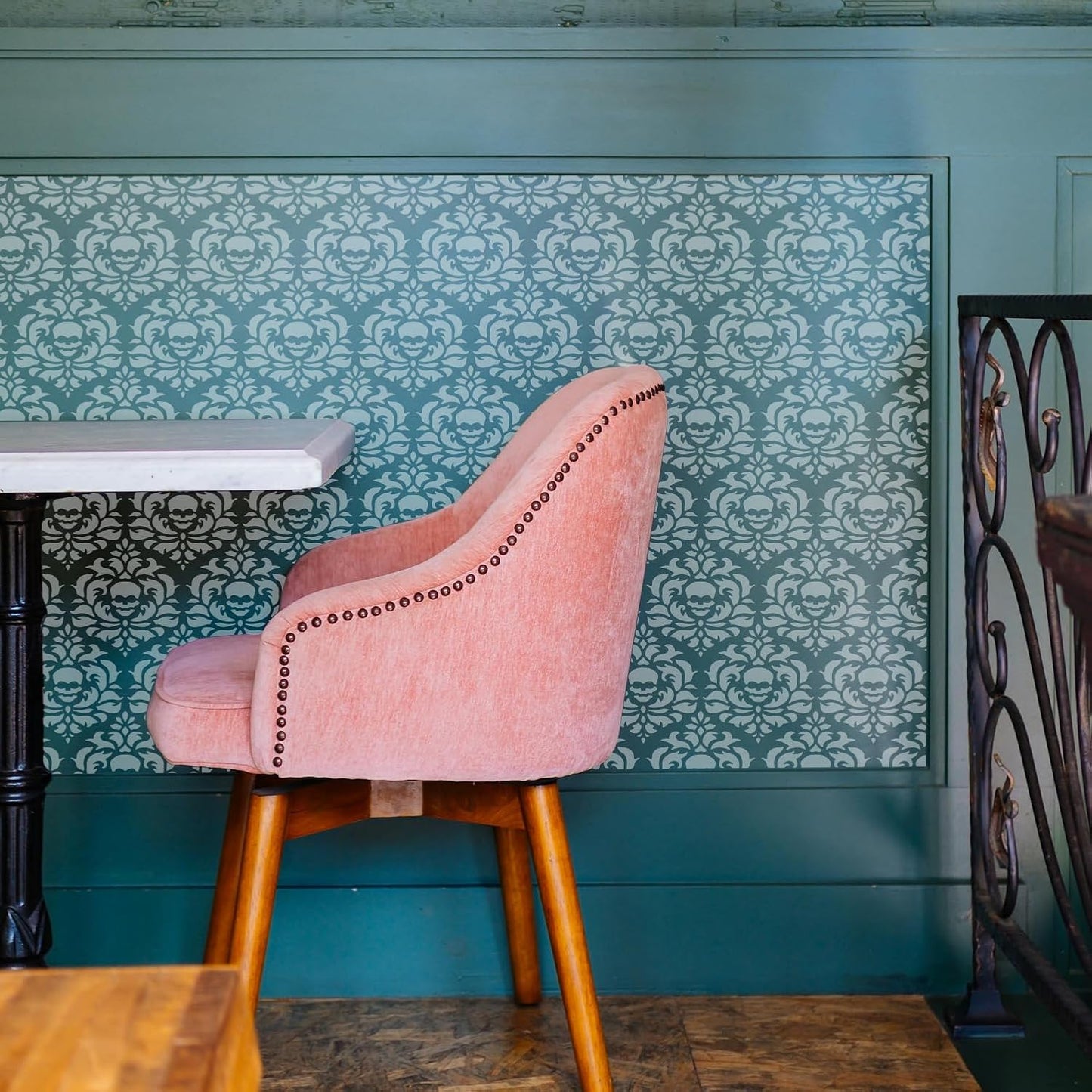 12PCS Large Mandala Stencils 12 x 12 Inch Damask Stencils for Walls Large Texture Drawing Templates with Brushes Mandala Templates for Painting on Wood Furniture Canvas Paper Fabric