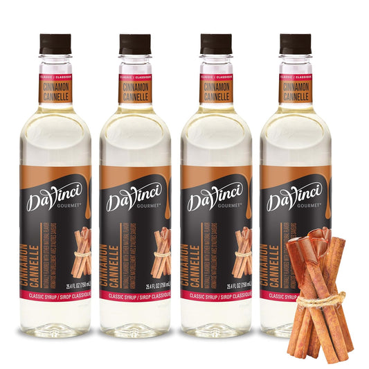 DaVinci Gourmet Classic Cinnamon Syrup, 25.4 Fluid Ounces (Pack of 4)