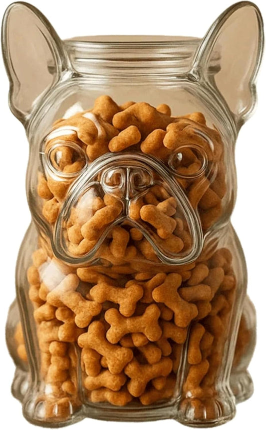 French Bulldog Snack Jar – 2025 New Cute Airtight Storage Container, Multi-purpose Jar for Dog Snacks, Cookies, Candy, Coffee Pods, Kitchen Organization, Pet Lovers Gift(French bulldog B)