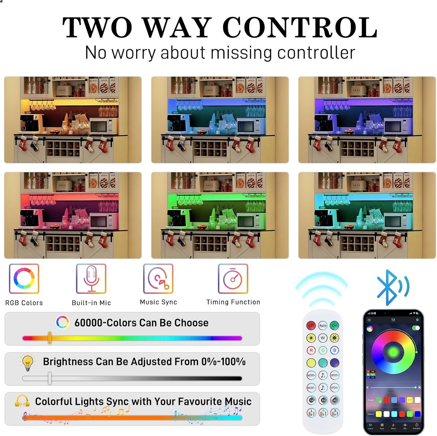 74" Tall 63" Wide Large Coffee Bar Cabinet w/Outlet,6000-color LED Light,Pegboard,Farmhouse Hutch Cabinet w/Barn Door,2 Big Drawers,Adjustable Shelves,10 Wine & Glasses Rack,5 Hook for Kitchen