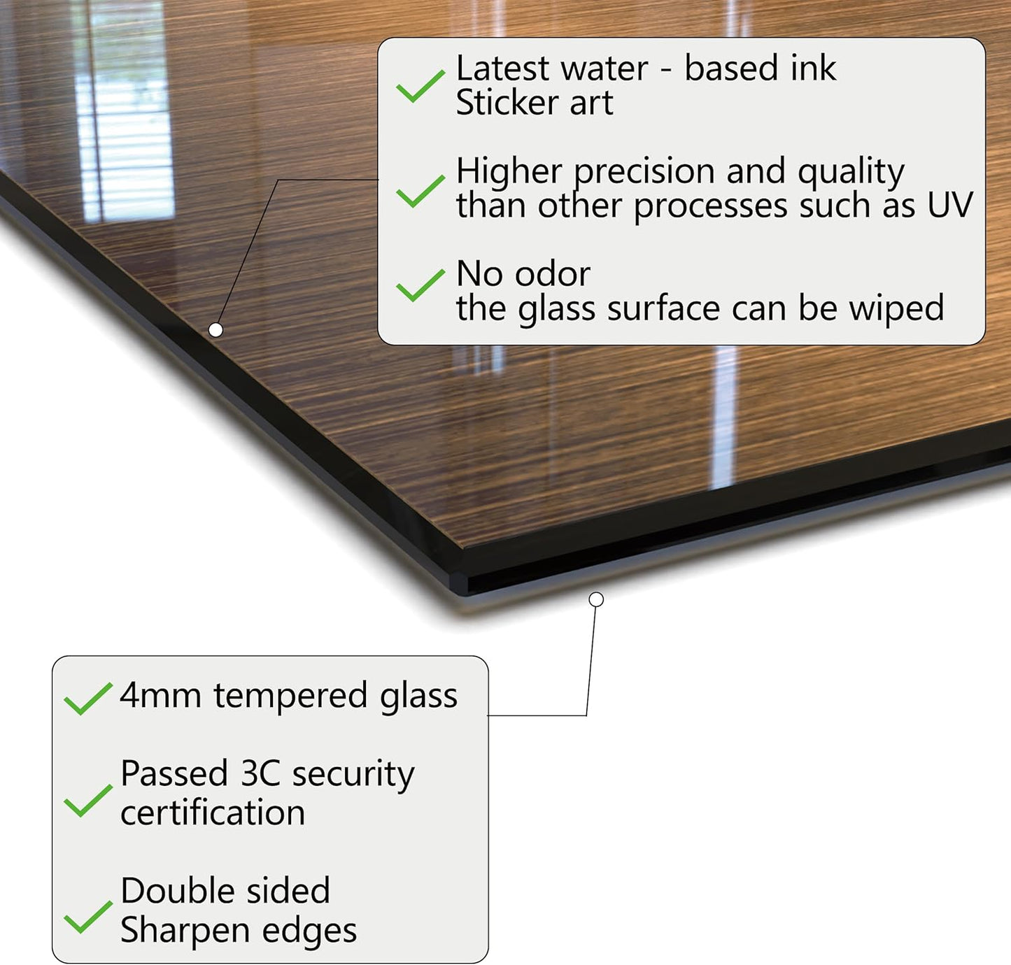 DAIFURONGE Tempered Glass Backsplash For Kitchen Behind Stove,Stove Backsplash Top Cover,Easy to Clean Glass Splashback, Sink Cover Splash Guard, Kitchen Wall Decor (30"x16"(76.2x40.64cm))