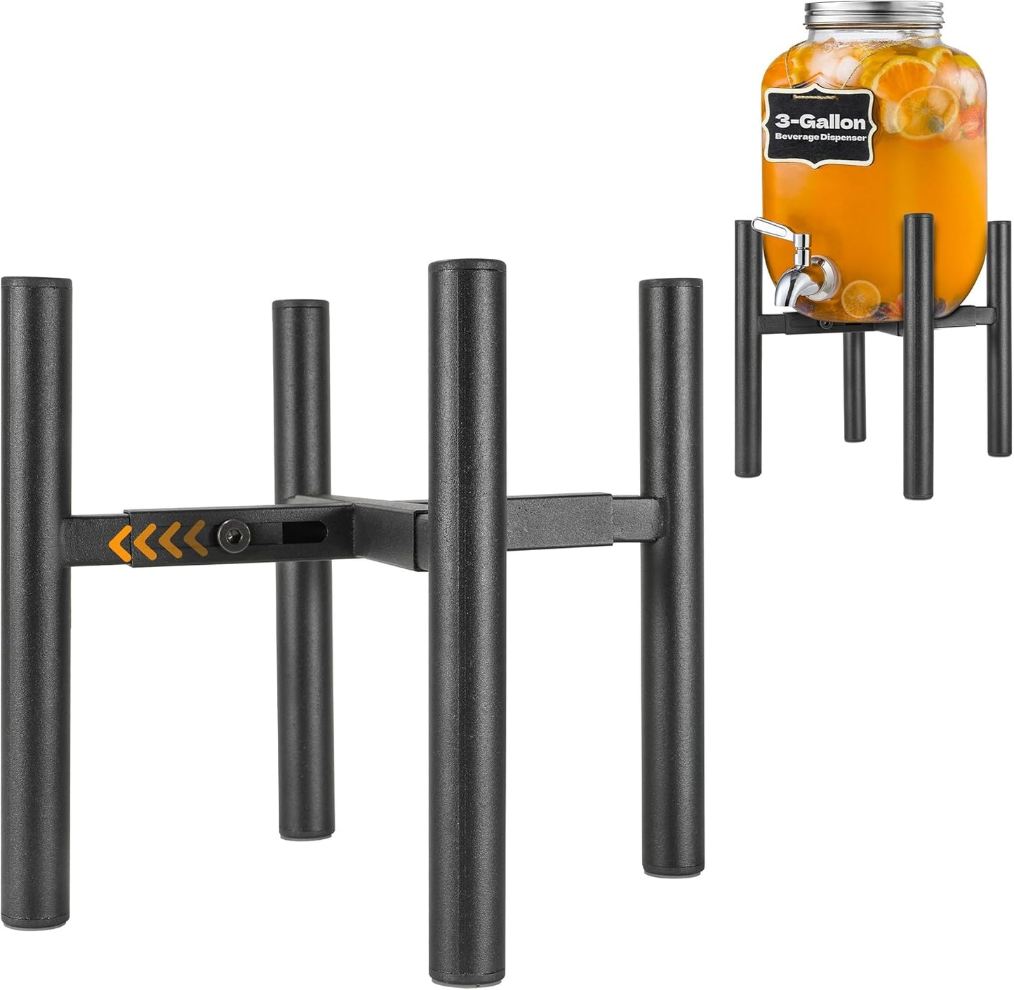 Adjustable Drink Dispenser Stand,Beverage Dispenser Stand only,Fit 1-3 Gallon Container,Water Jug Jar,Beverage Dispenser,Glass Water Jug,for Parties outdoors (For 6-10 Inches Dispenser)