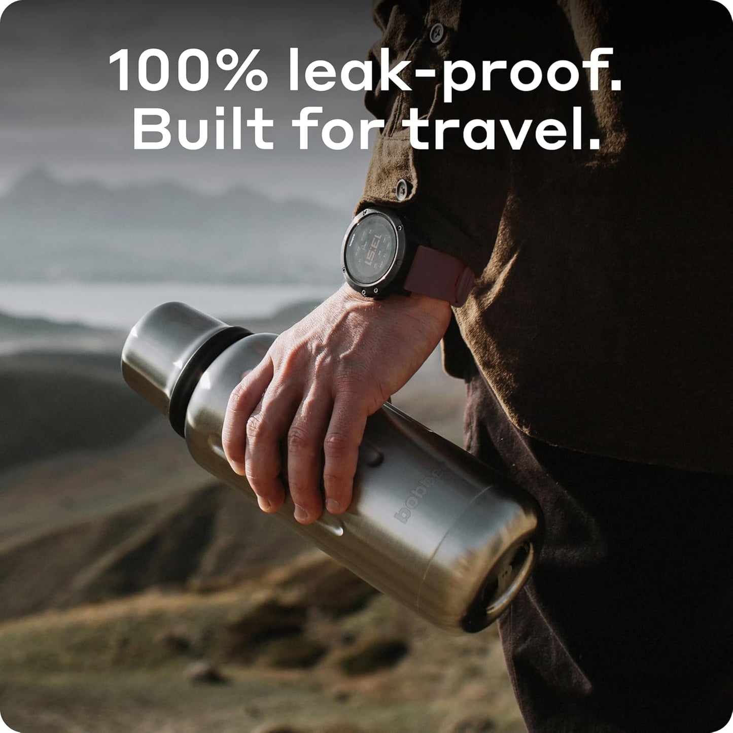 Bobber - 34 oz Vacuum Insulated Stainless Steel Water Bottle with Cup Lid - Dishwasher Safe - Keeps Drinks Hot for 48 Hours and Cold for 72 Hours - Double Walled Thermo Flask (Matte)