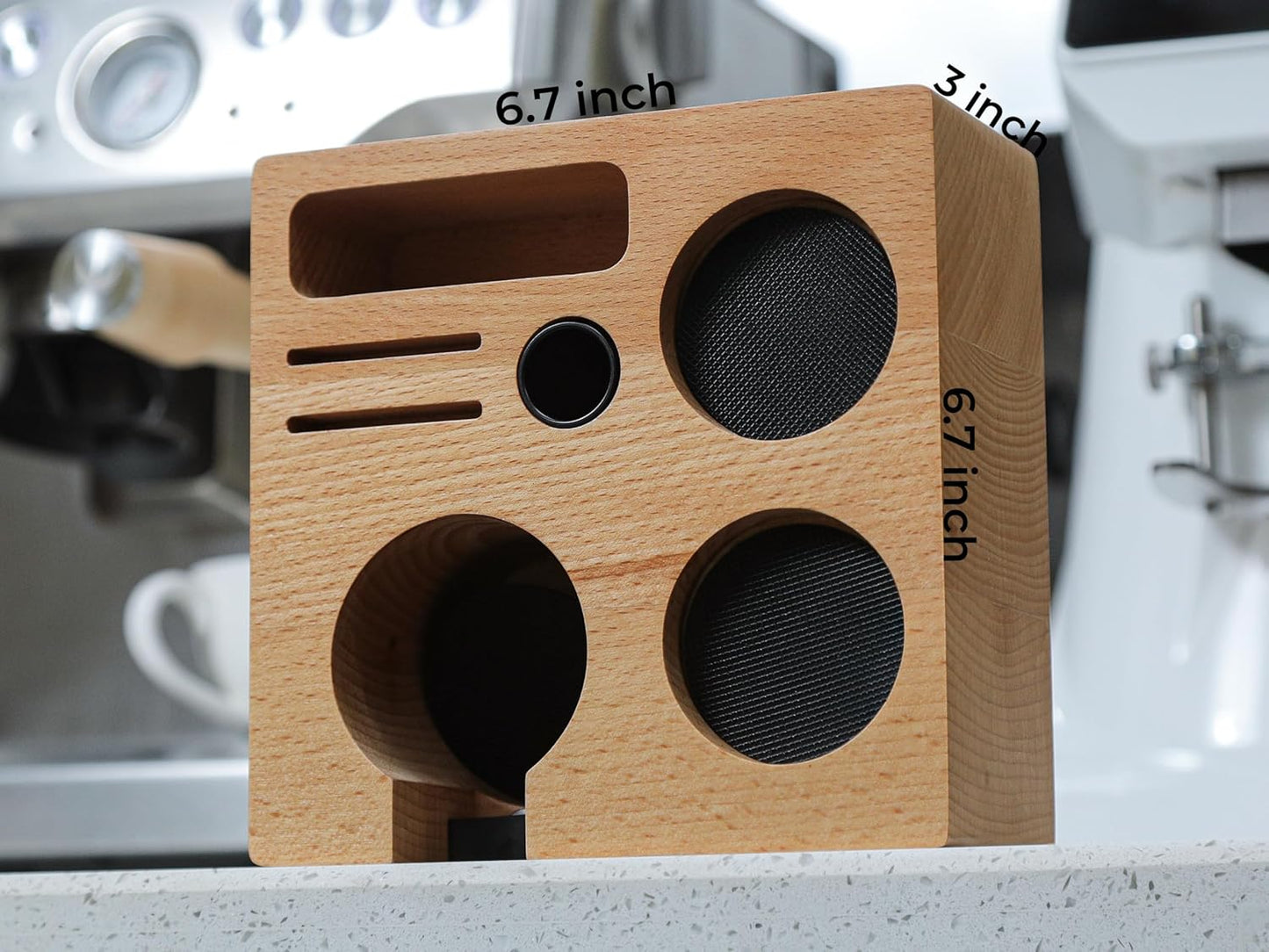 Espresso Tamping Station 54mm for Breville Accessories – Portafilter Holder with Tamper, Distributor, Dosing Funnel, WDT Tool & Puck Screen Slots