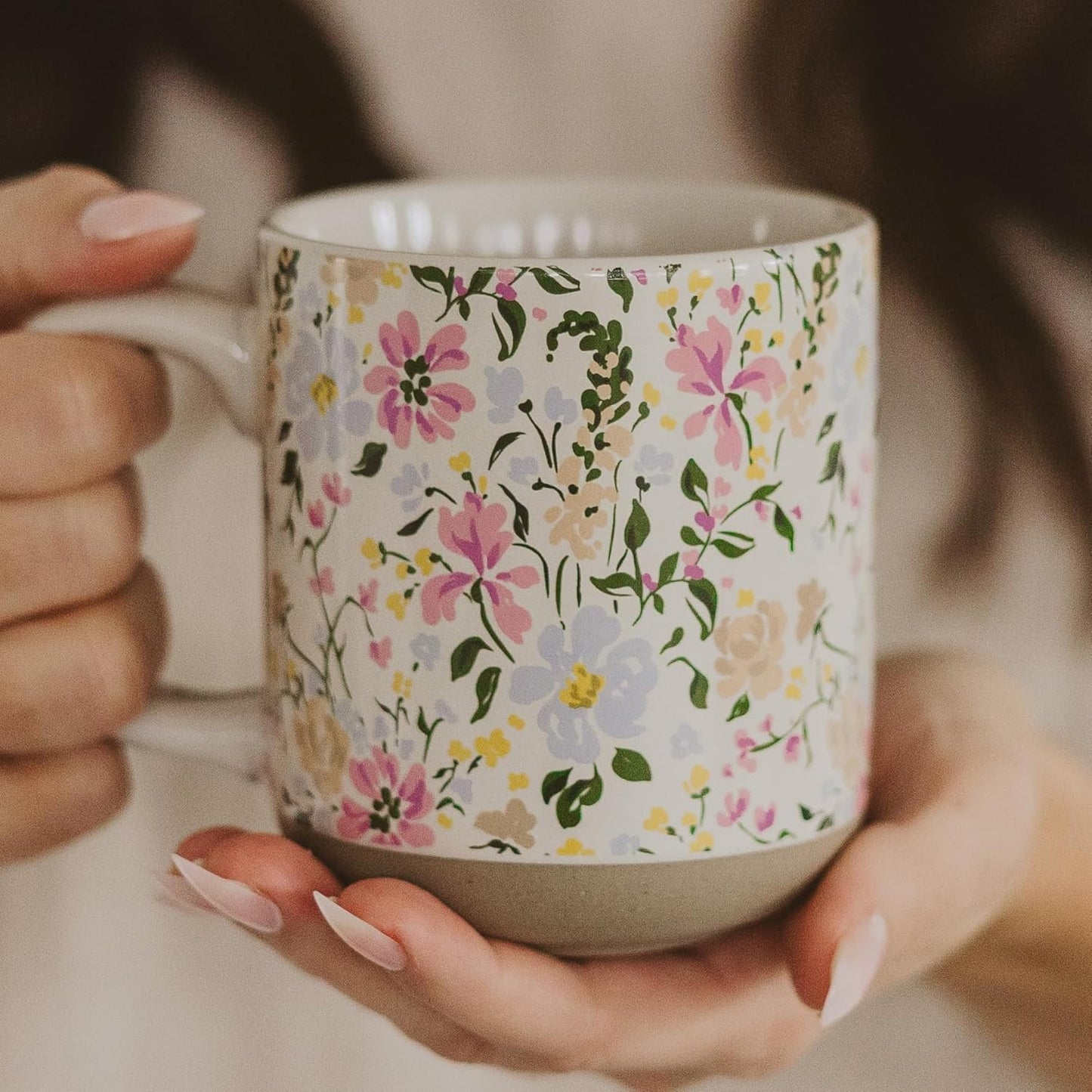 Floral Mug in Stoneware by Sweet Water Decor