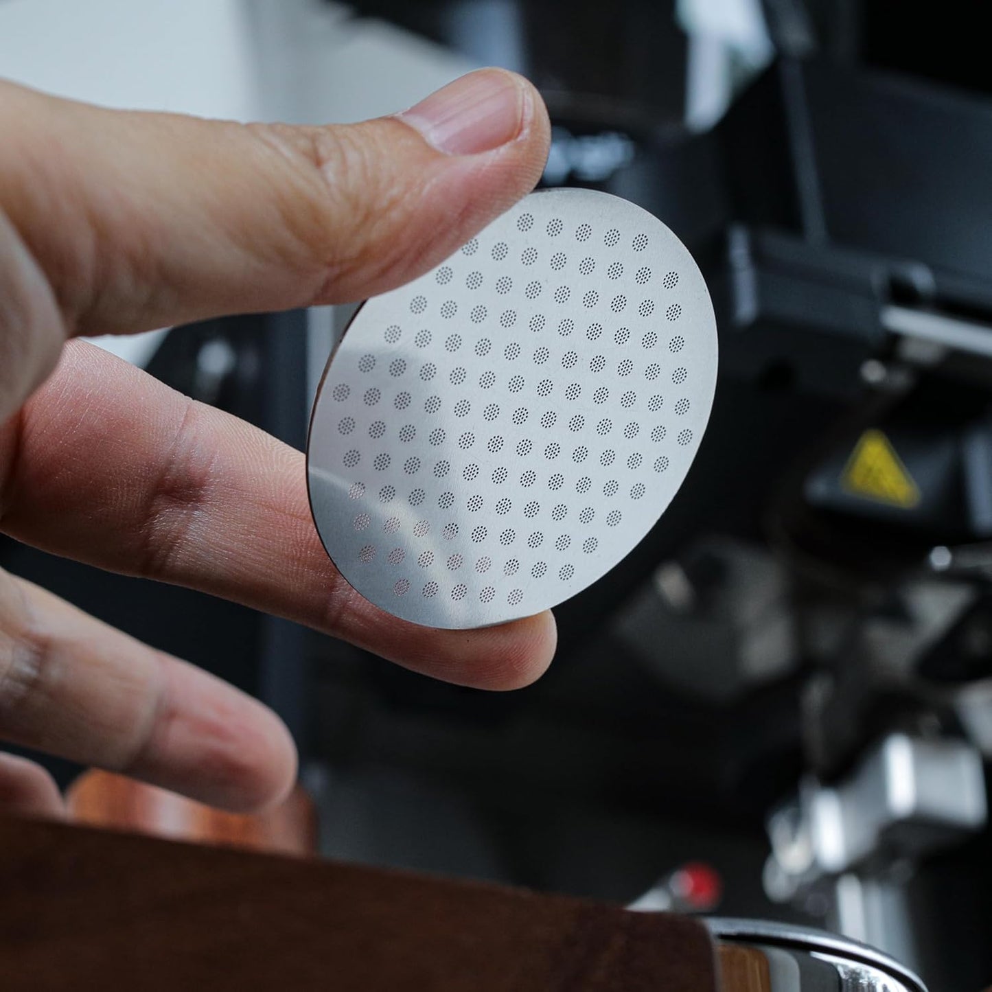 Espresso Puck Screen 54mm - Stainless Steel Ultra Thin Disk Plate Mesh Espresso Filter Perfect Fit With Breville Barista Express, Pro, Touch, Bambino, Infuser, Easy Clean Design (Silver, 54mm)