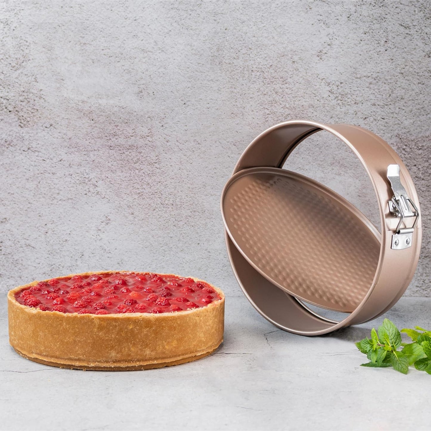 Non Toxic Nonstick 9 inch Springform Pan | 9'' Cheesecake Mold | Leakproof Spring-form Round Cake Pans | Nontoxic Non Stick Spring Form Pan for Baking | Spring-Form Pans Leak Proof