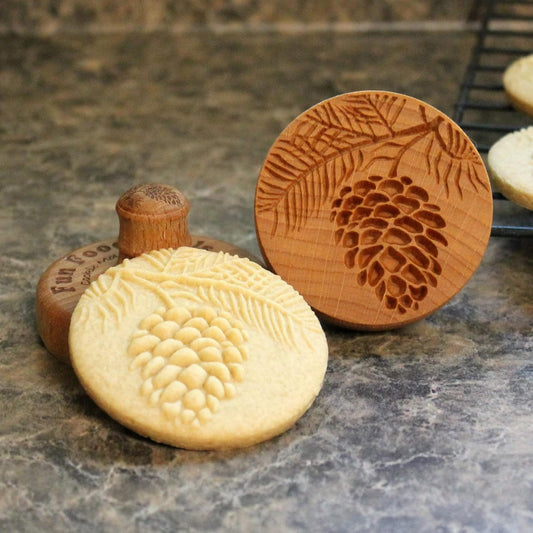 Wood Cookie Stamp, 2.5 Inch (Pine Cone CS-21)