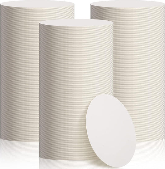 TaoBary 600 Pcs Disposable Paper Coasters Bulk 1MM, 4 Inch Round Cardboard Coasters Blank for Bar Drinks DIY Crafts Arts Wedding (White)