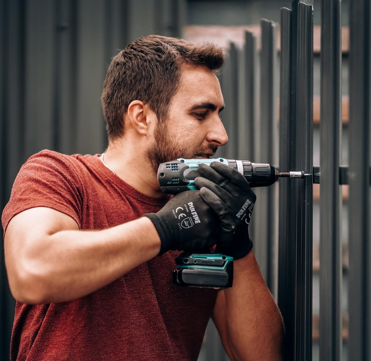 DULFINE Ultra-Thin PU Coated Work Gloves-12 Pairs,Excellent Grip,Nylon Shell Black Polyurethane Coated Safety Work Gloves, Knit Wrist Cuff,Ideal for Light Duty Work. (Medium)