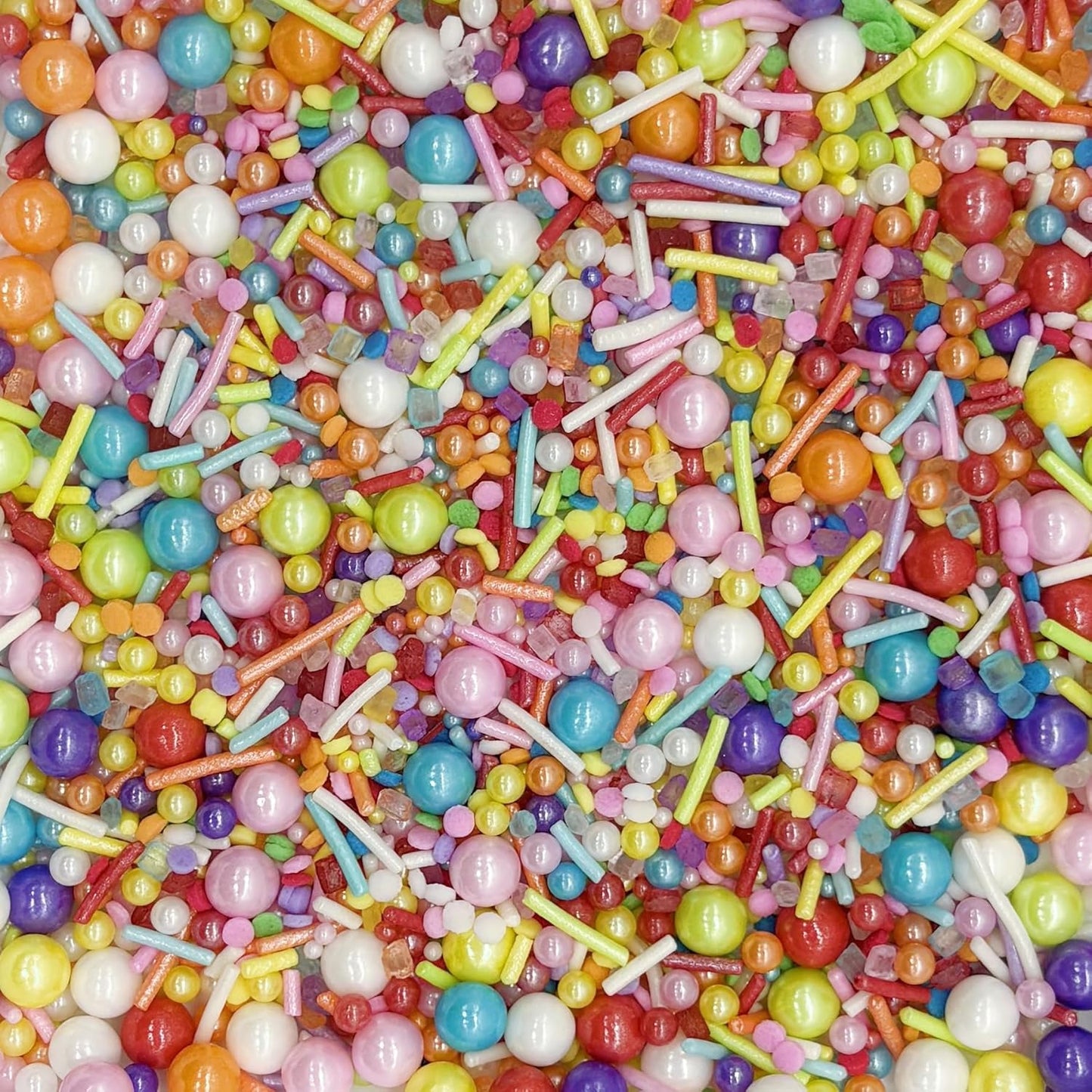 Dynastang Rainbow Sprinkles Mixed Style Edible Cake Decorations Cupcake Toppers Cookie Perfect for Cakes, Cupcakes, Desserts Toppings 3OZ