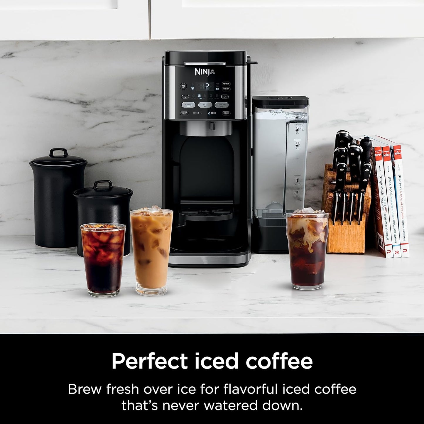 Ninja | Drip Coffee Maker | DualBrew Pro Hot & Iced Coffee Machine | Use with K-Cup Coffee Pods | 3 Brew Styles (Classic, Rich, & Iced) | 60oz Removable Reservoir & Dishwasher Safe | Black | CFP101